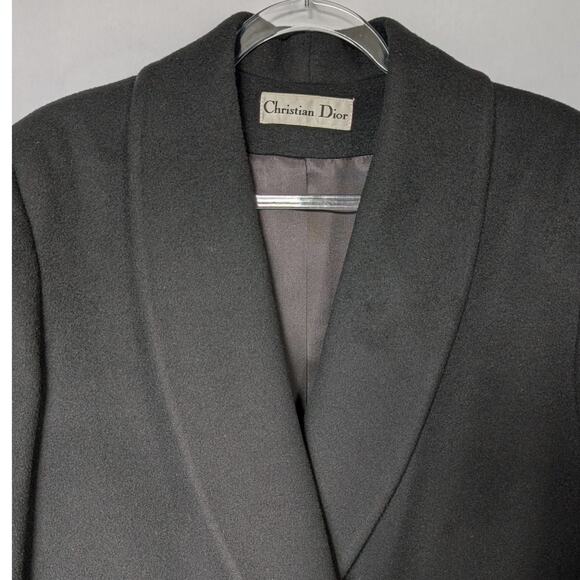 Authentic Vintage Christian Dior Double-Breasted 100% Lambswool Maxi Coat - Picture 3 of 8